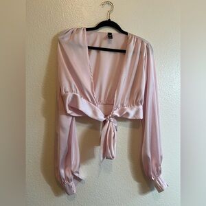 Pink silk long sleeve